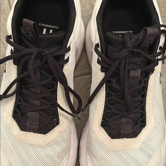 On Running Women’s White and Black Cloudnova X Sneakers - Picture 7 of 13